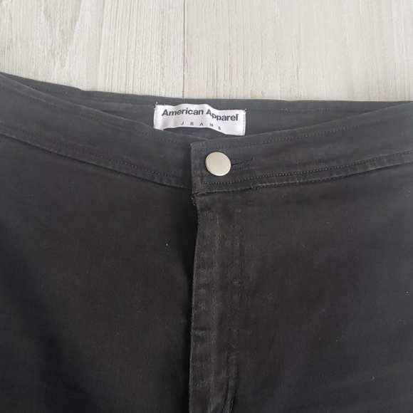 American Apparel Black High Waisted Skinny Jeans - Picture 2 of 5